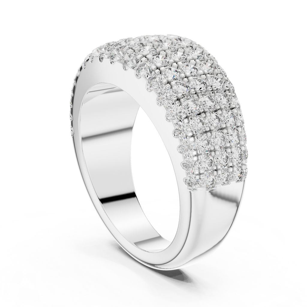 Glintora Diamond Band-silver
