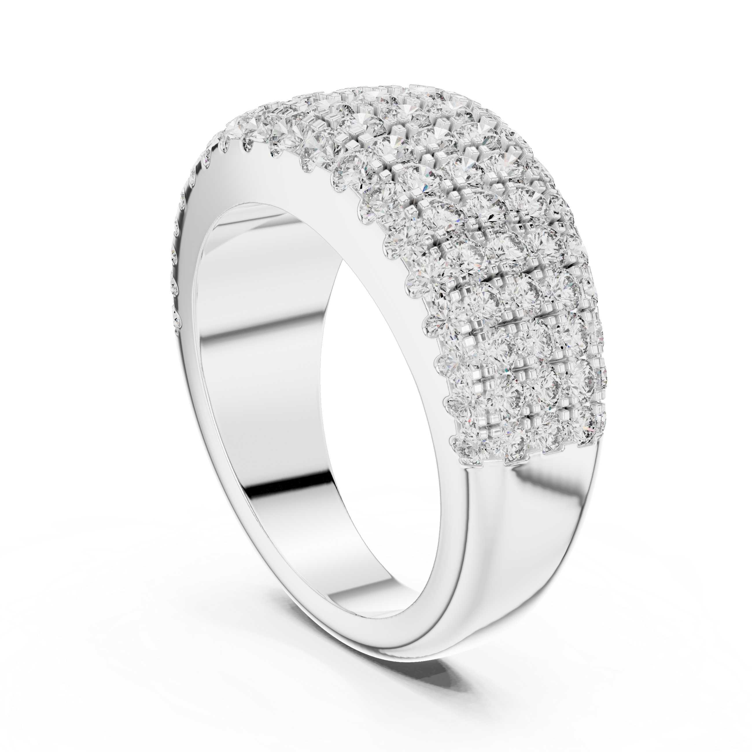 Glintora Diamond Band-silver