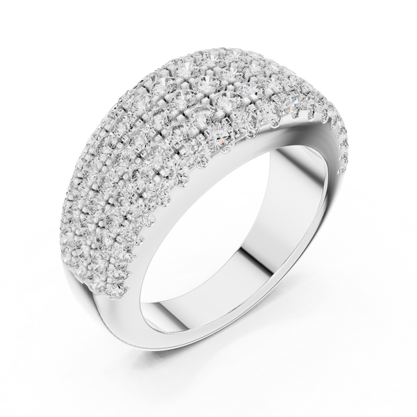 Glintora Diamond Band-silver
