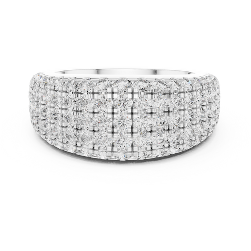 Glintora Diamond Band-silver