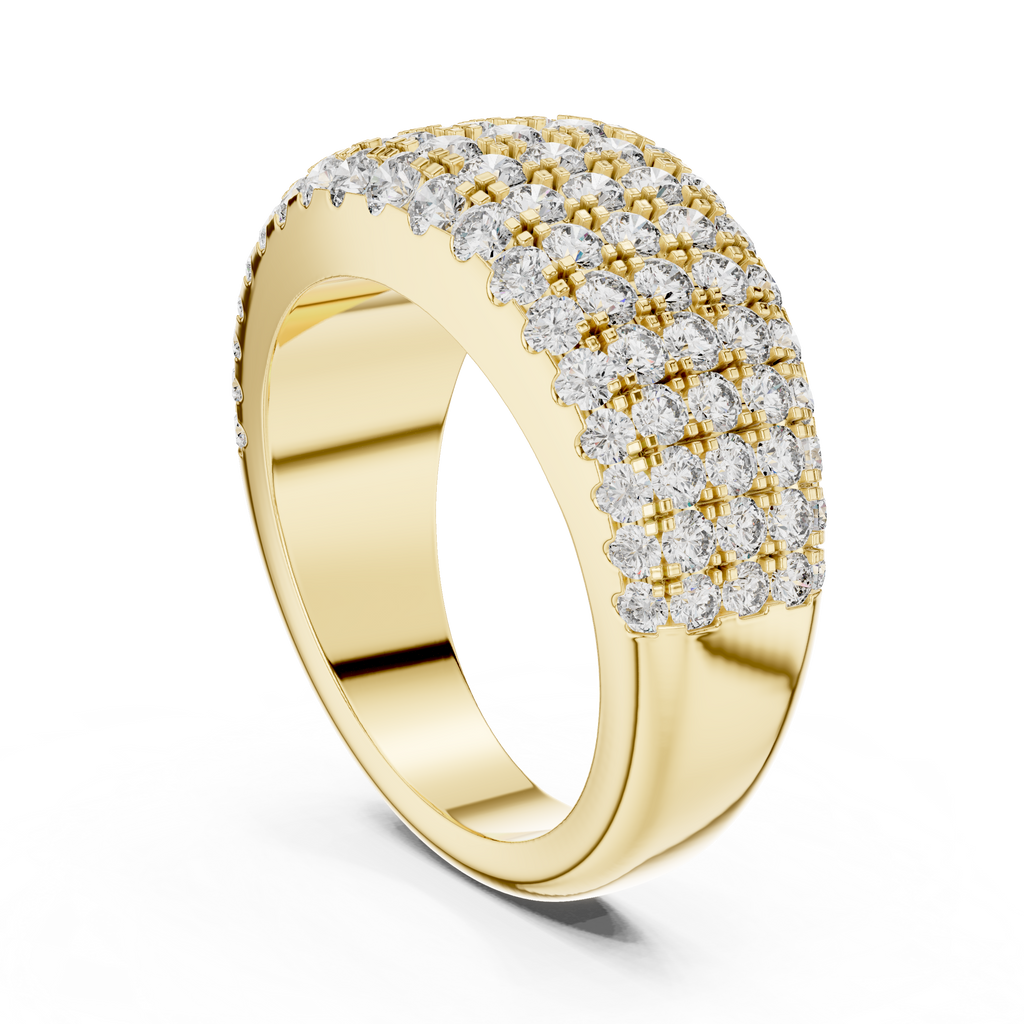 Glintora Diamond Band-silver