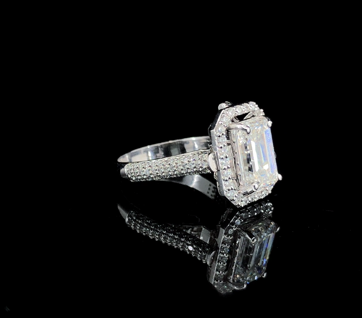 Emerald Aura Ring-silver rings