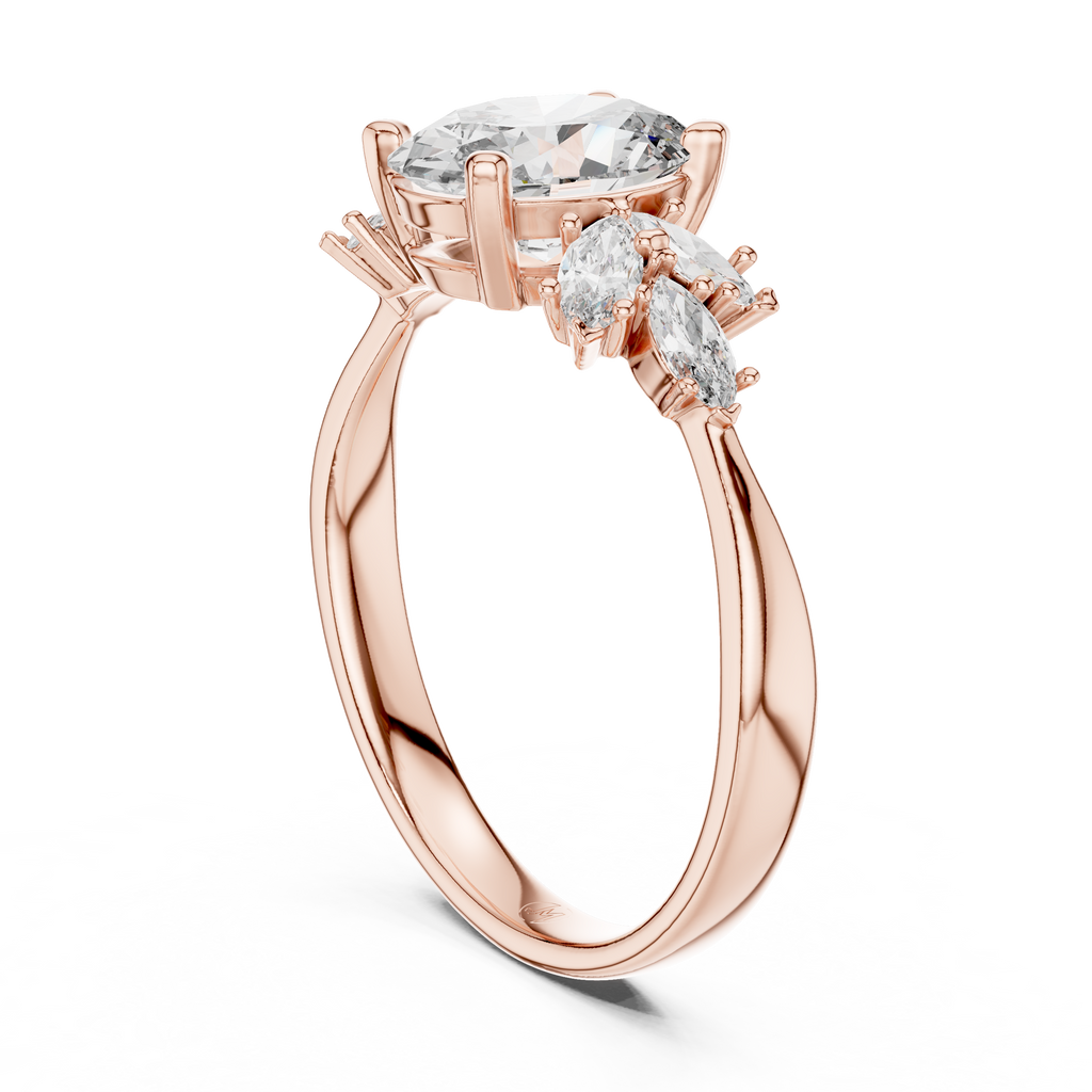 Aurora Blossom Ring-rose gold