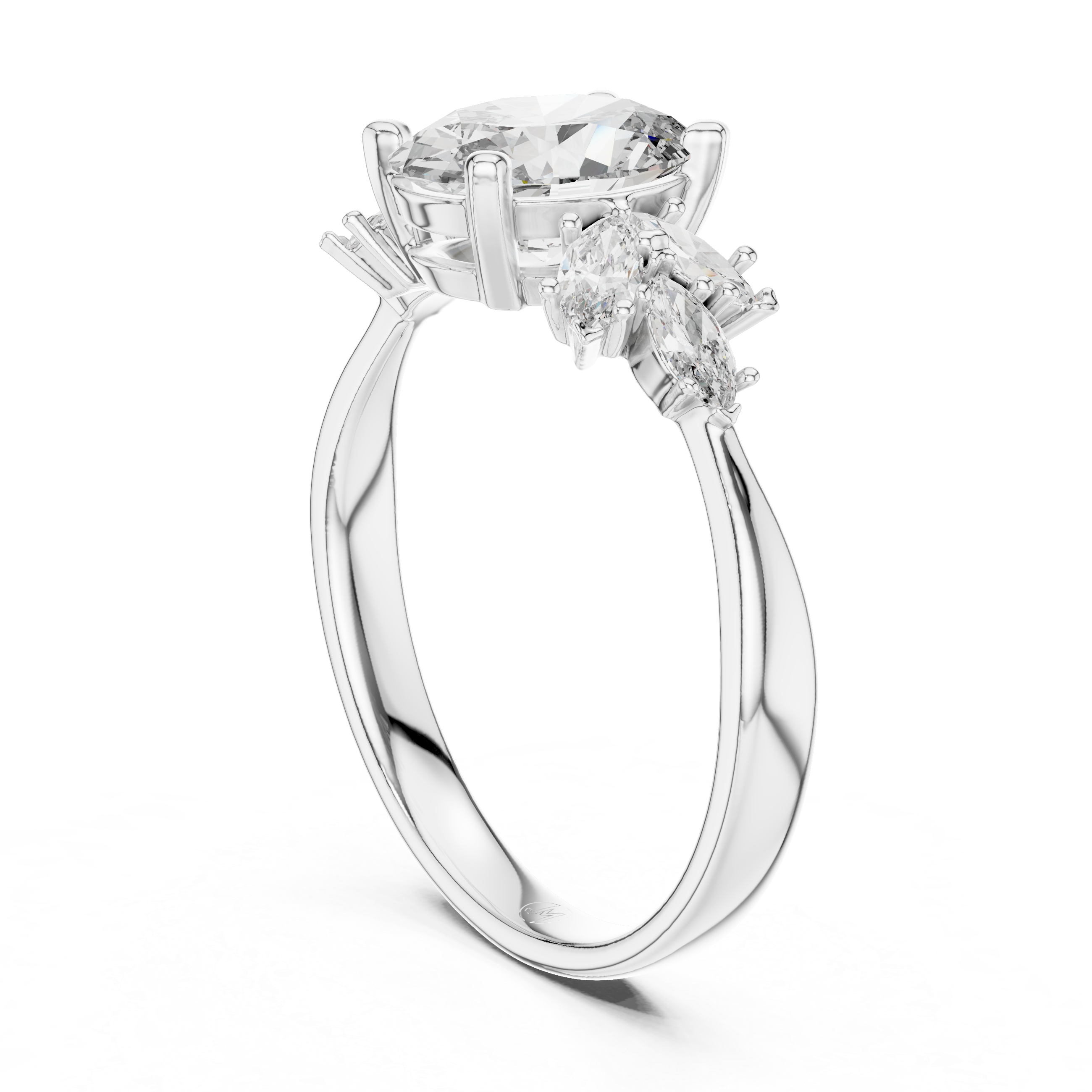 Aurora Blossom Ring-silver
