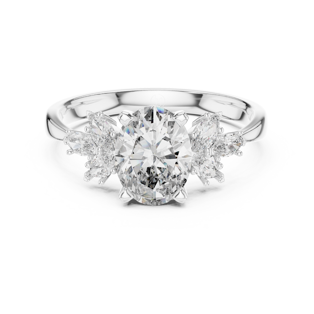 Aurora Blossom Ring-silver