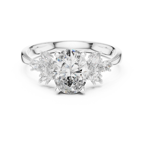 Aurora Blossom Ring-silver