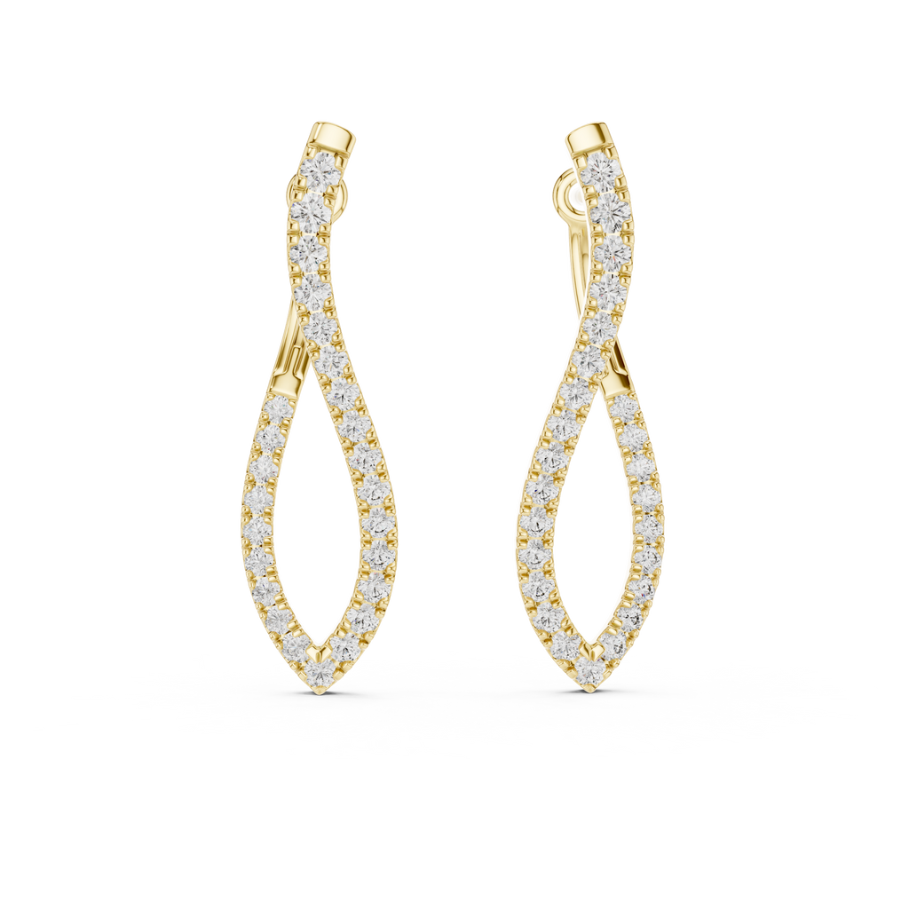 Twilight Loop Gold Plated Crystal Earrings