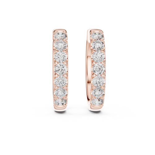Luminous Diamond Huggies-rose gold