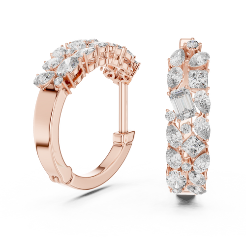 Multi Gleam Hoops-rose gold