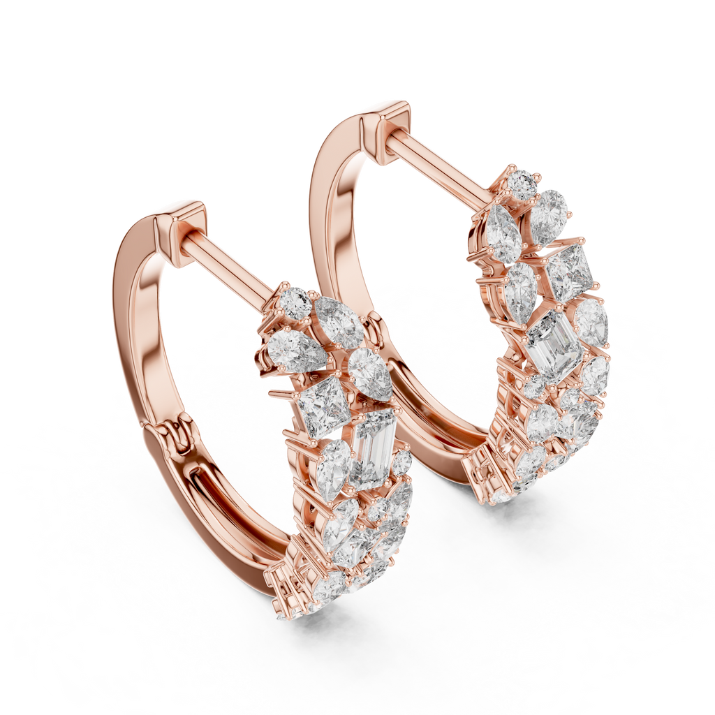 Multi Gleam Hoops-silver