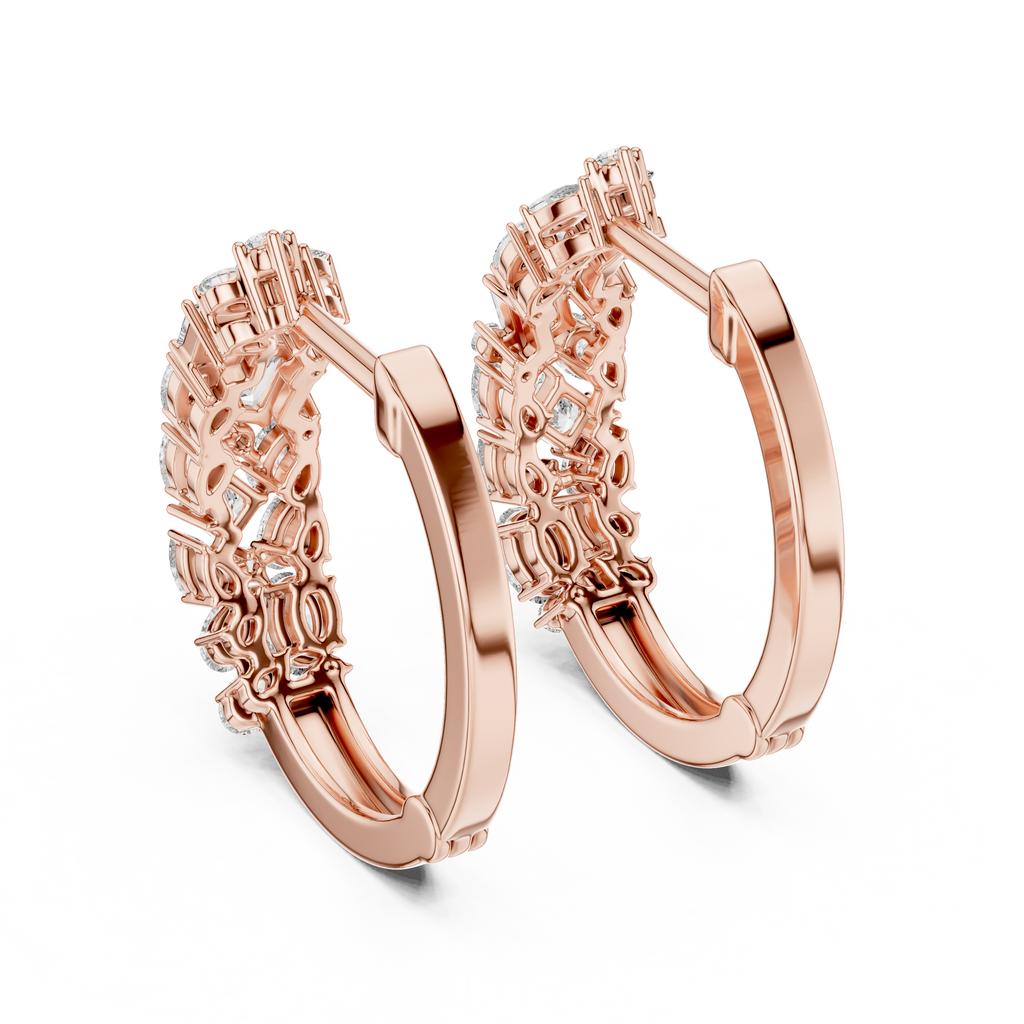 Multi Gleam Hoops-silver