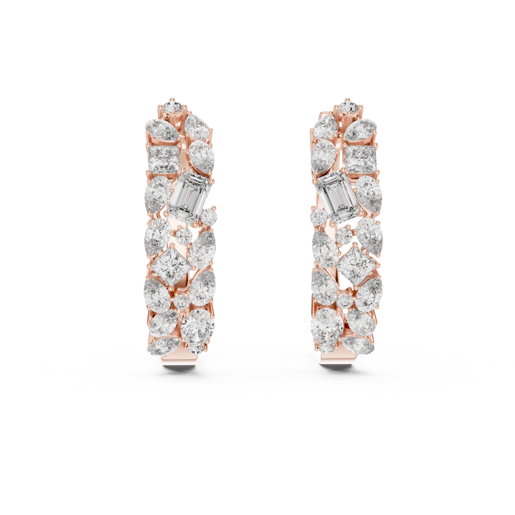 Multi Gleam Hoops-silver