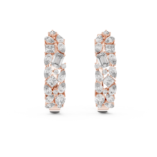 Multi Gleam Hoops-rose gold