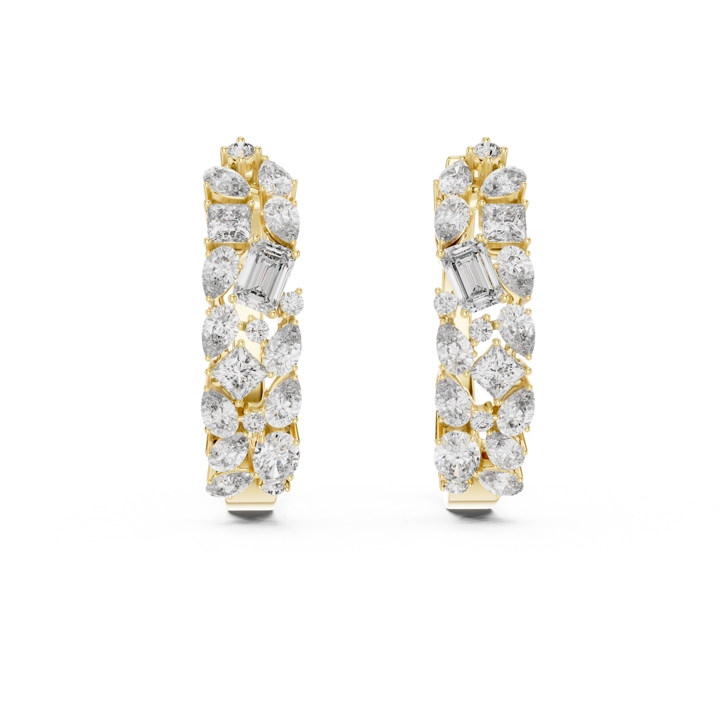 Multi Gleam Hoops-silver