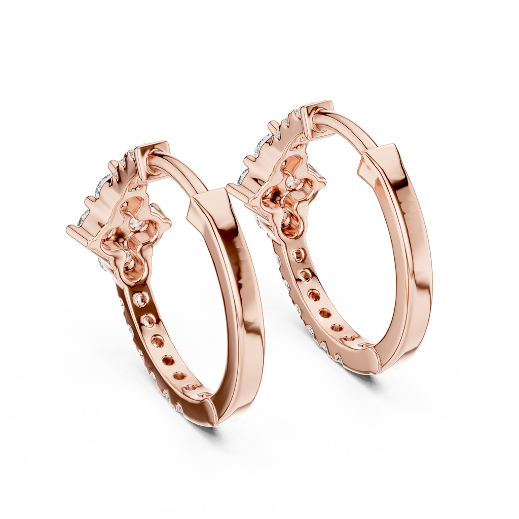 Luxe Diamond Hoops-silver