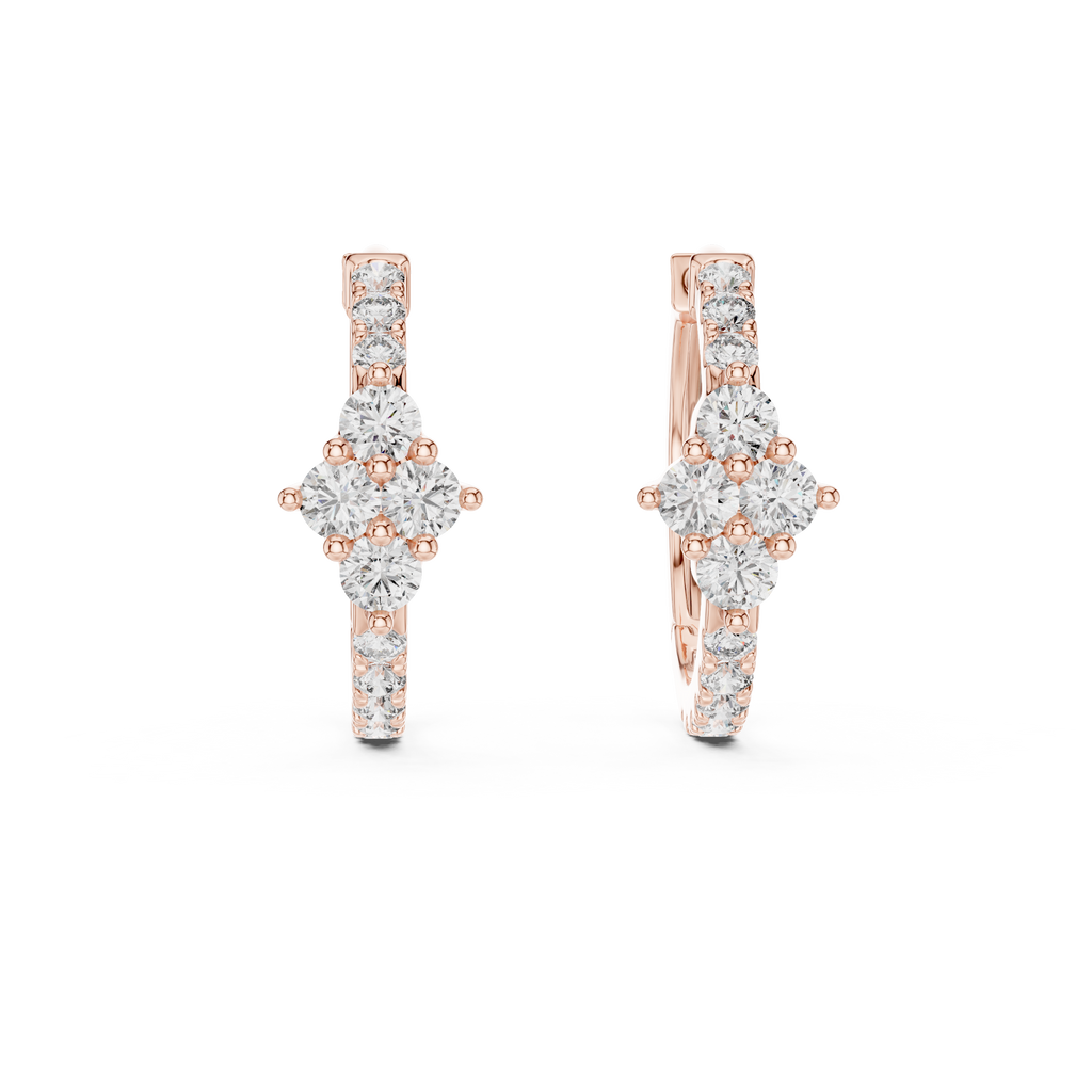 Luxe Diamond Hoops-rose gold