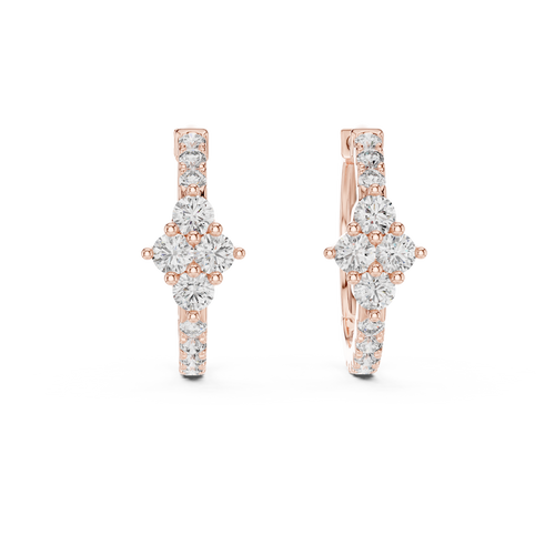 Luxe Diamond Hoops-rose gold