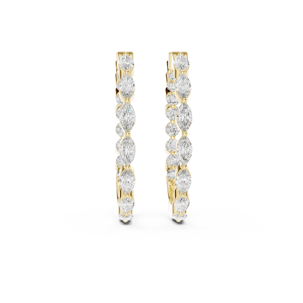 Marquise Spark Hoops-gold