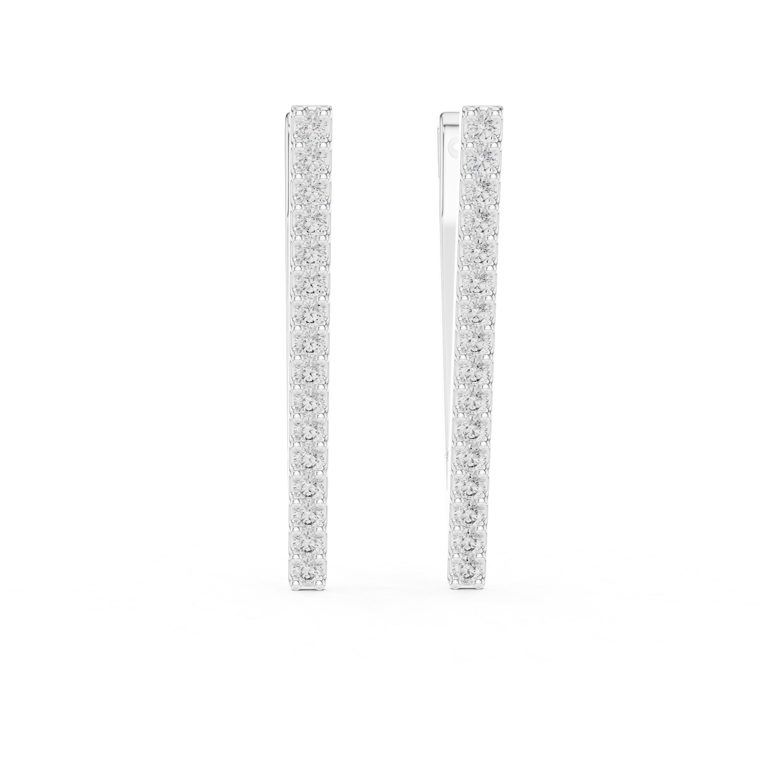 V Radiant Hoops-silver