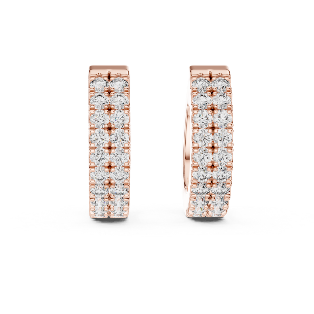 Brilliant Shine Hoops-rose gold