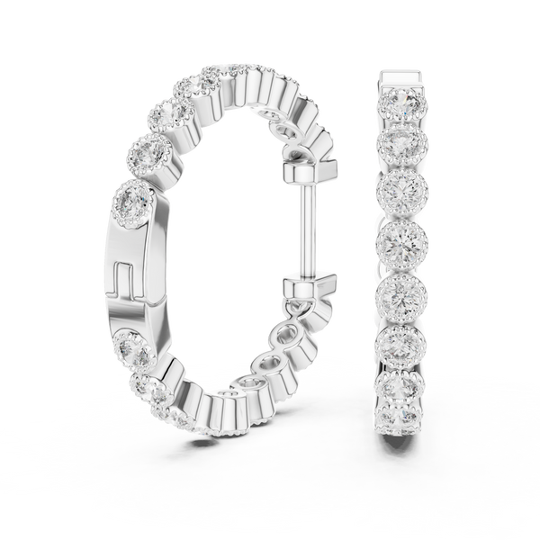 Radiant Circle Huggies-silver