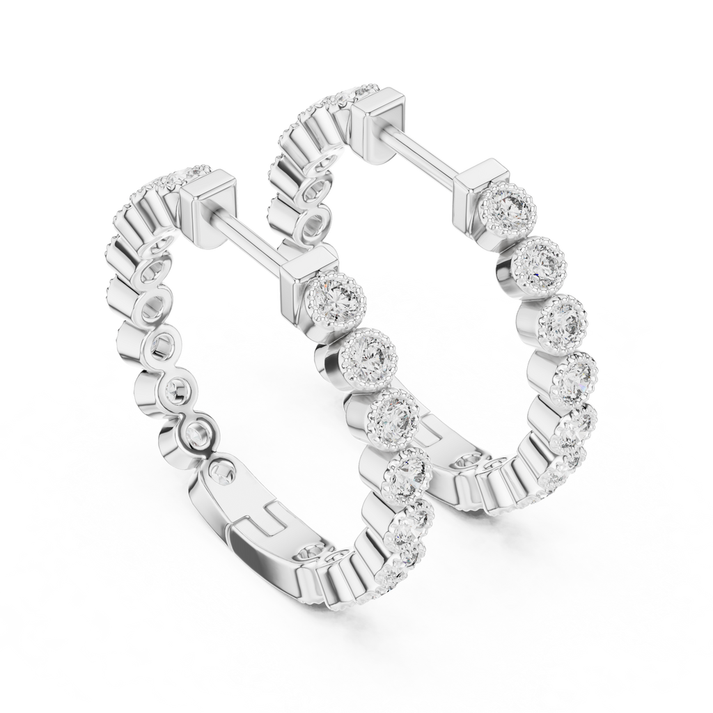 Radiant Circle Huggies-silver