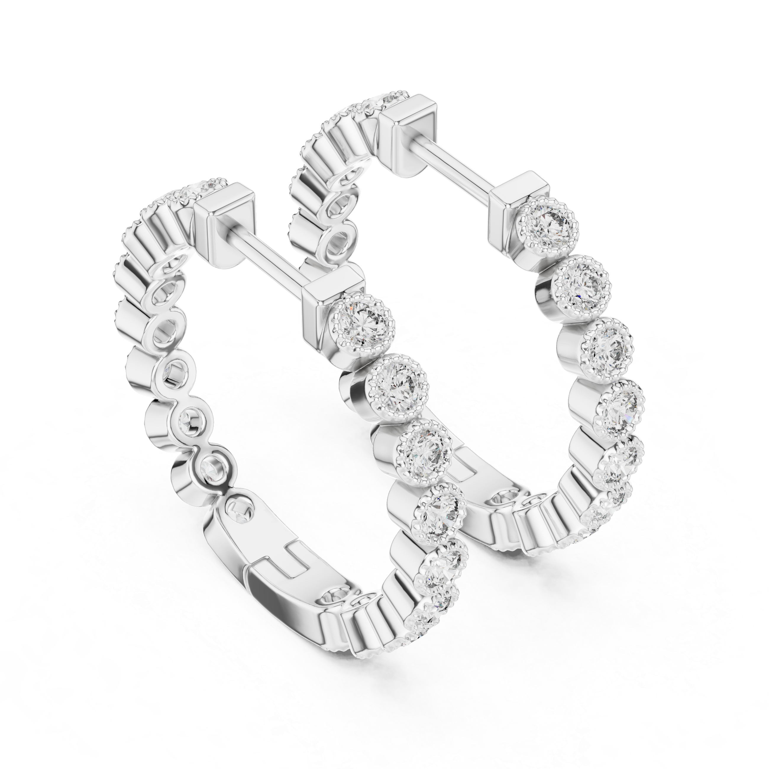 Radiant Circle Huggies-silver