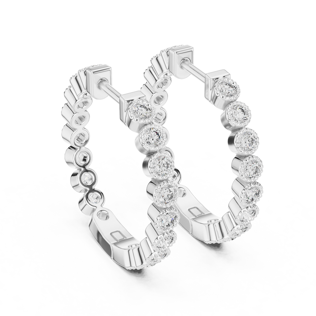 Radiant Circle Huggies-silver