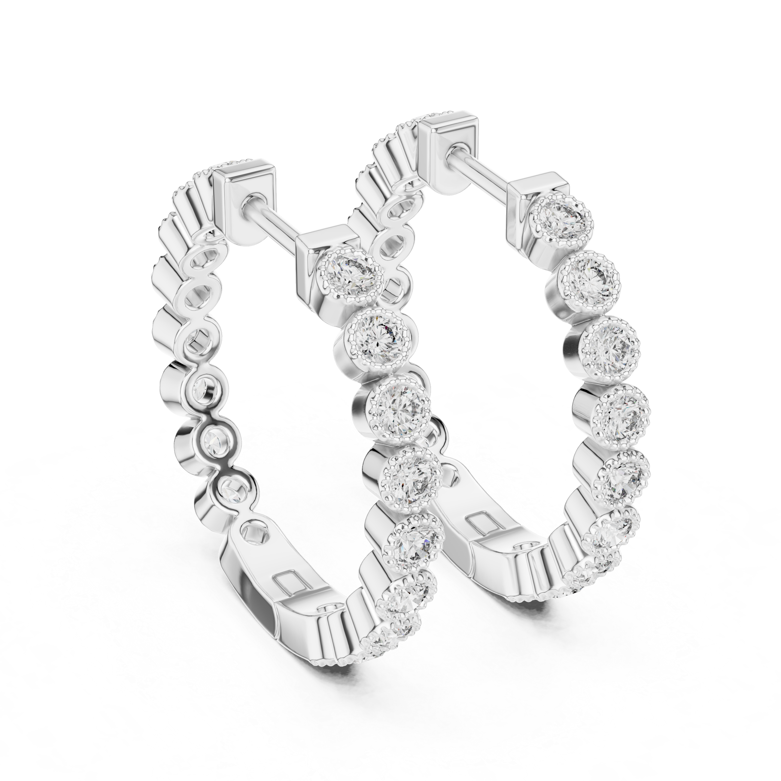 Radiant Circle Huggies-silver