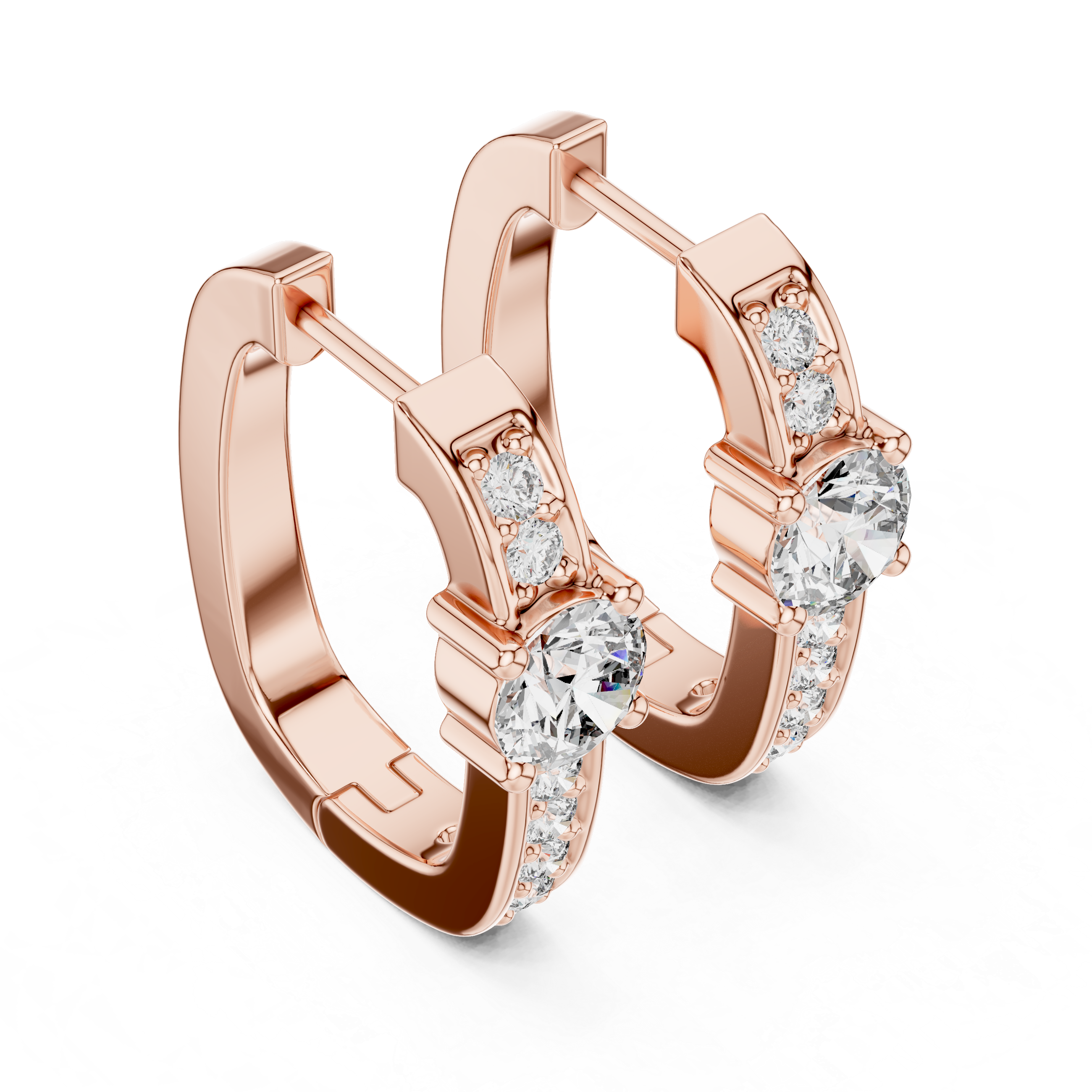 Luminous Vertex Hoops-silver