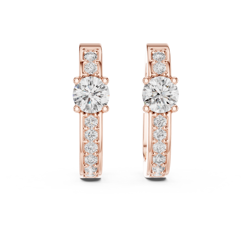 Luminous Vertex Hoops-rose gold