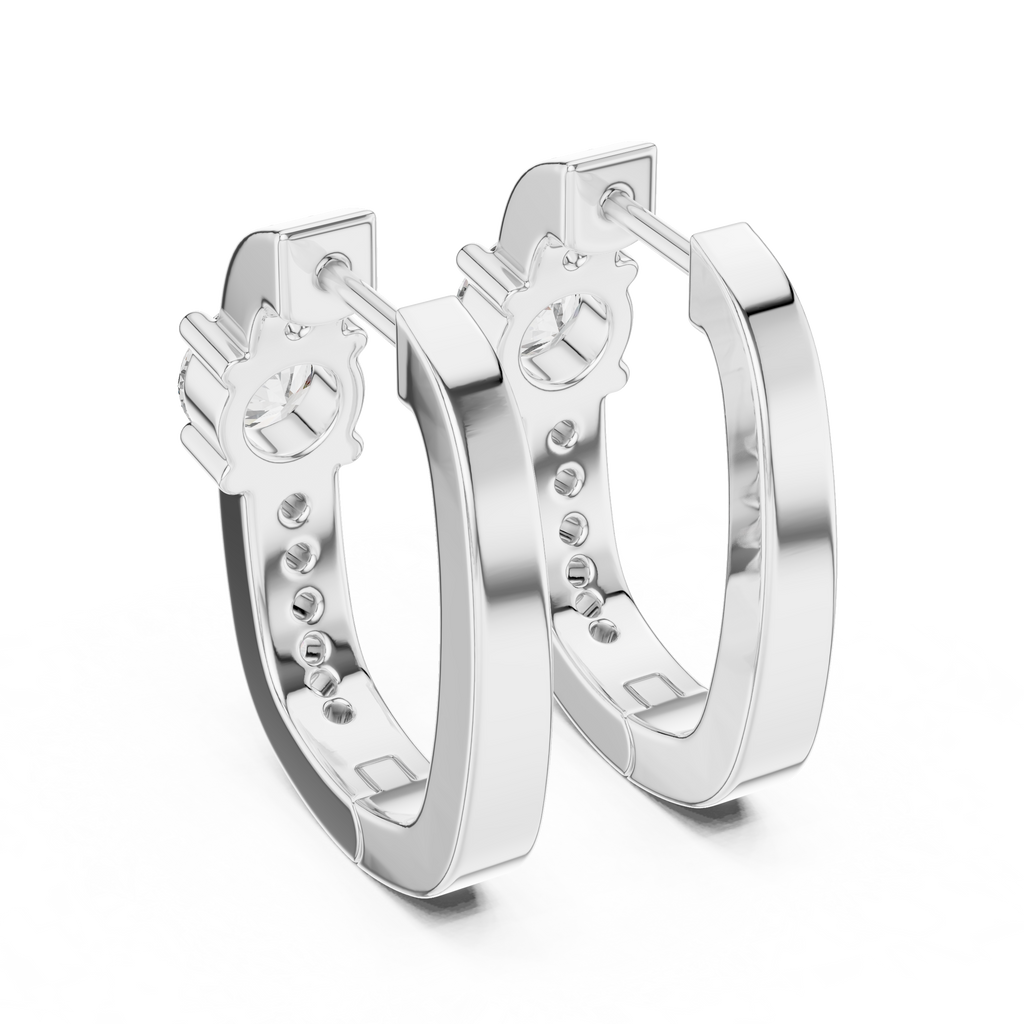 Luminous Vertex Hoops-silver