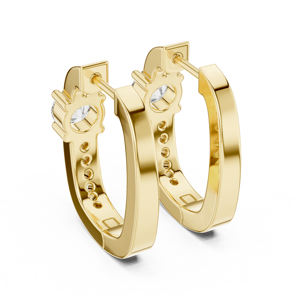 Luminous Vertex Hoops-silver