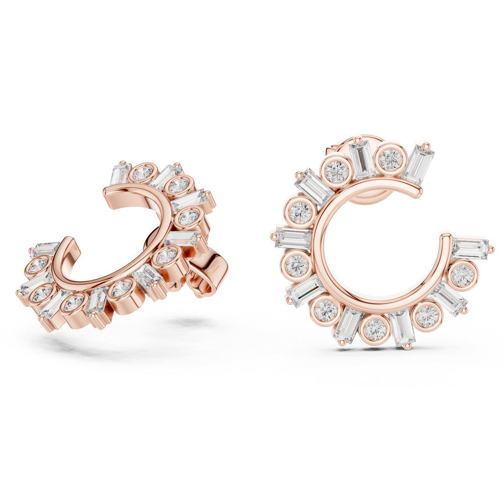Radiant Burst Hoops-silver