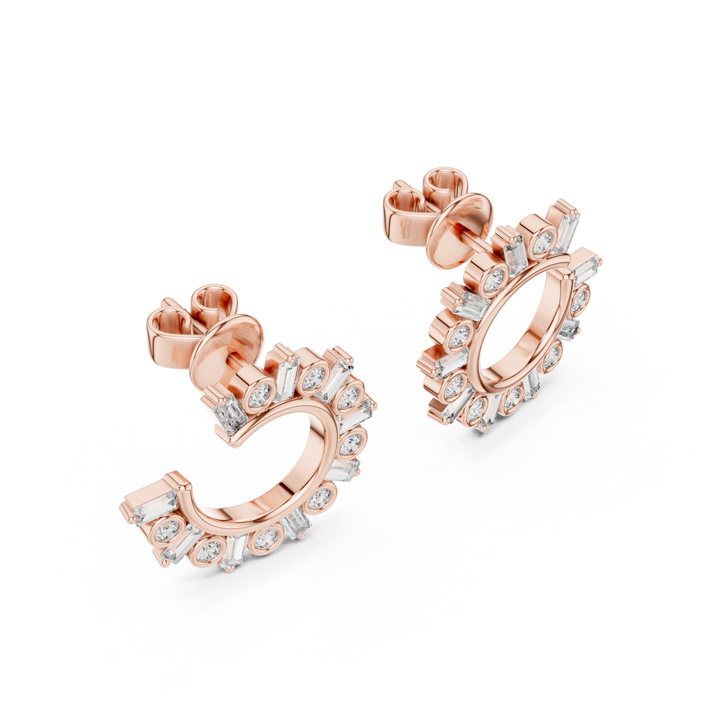 Radiant Burst Hoops-silver