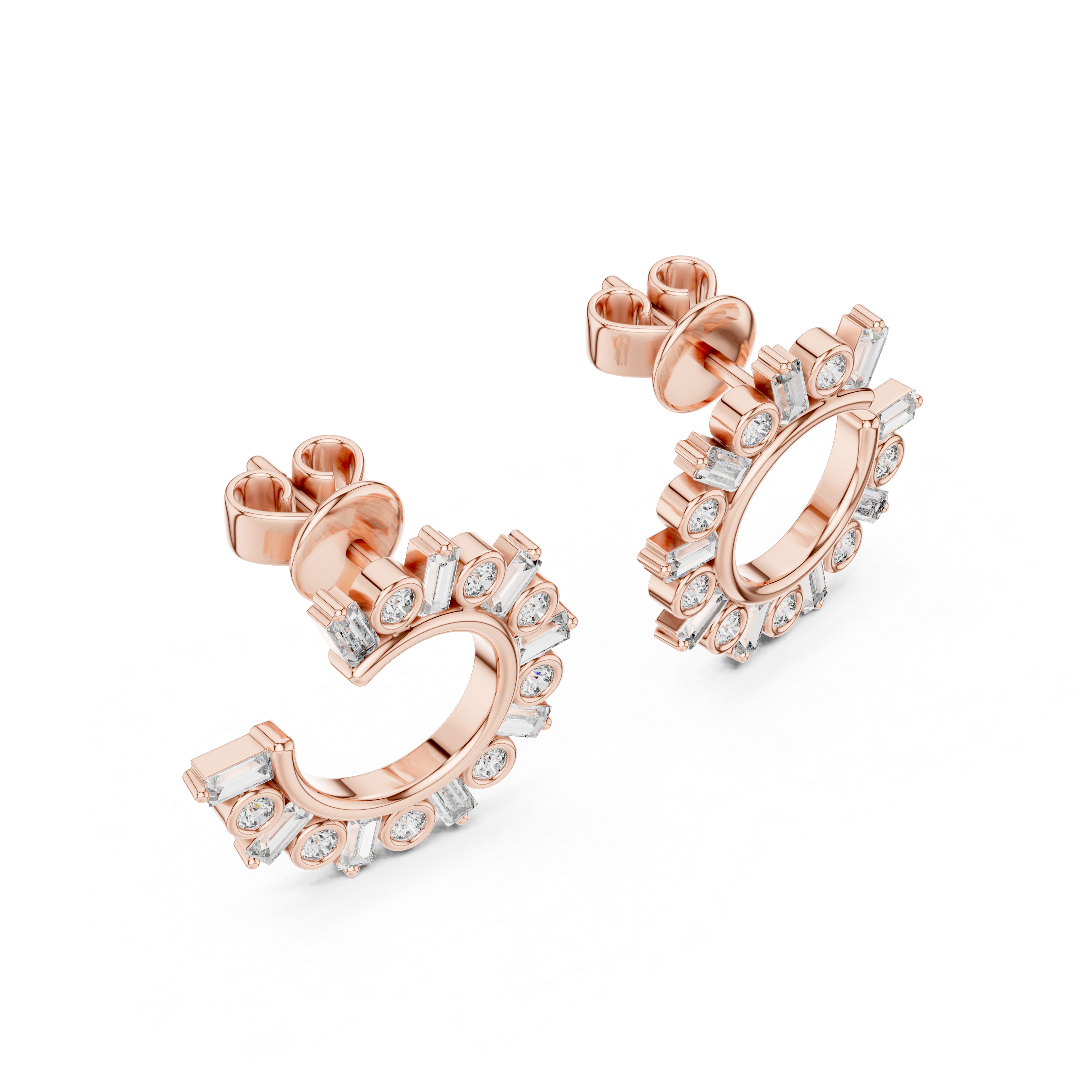 Radiant Burst Hoops-silver