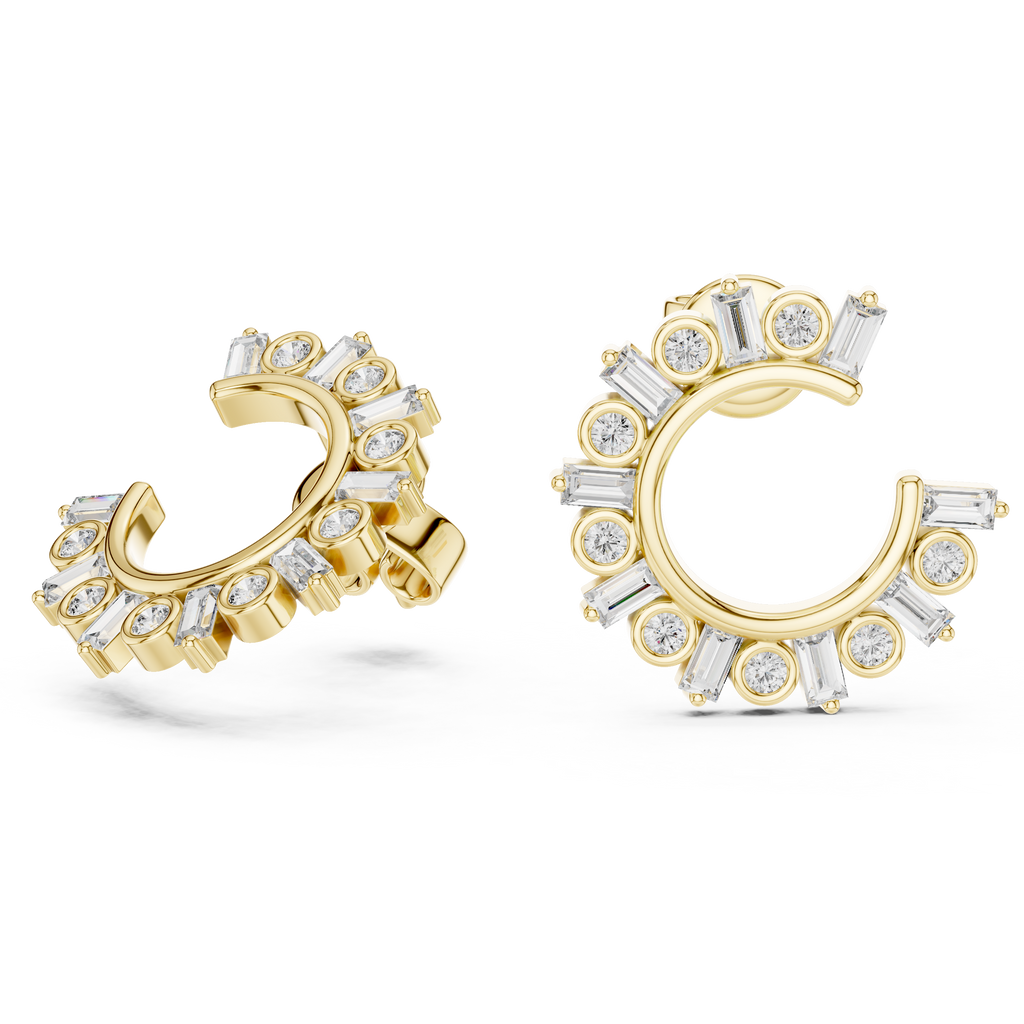 Radiant Burst Hoops-silver
