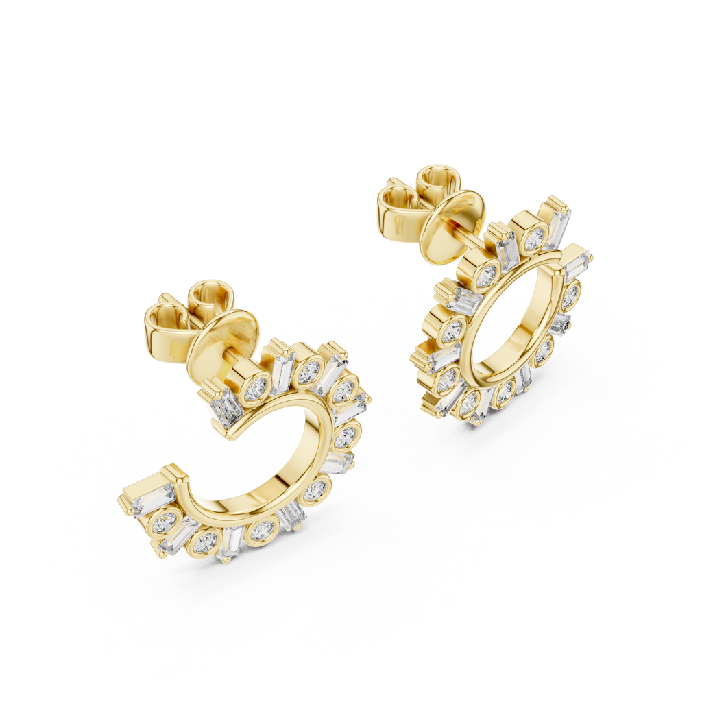 Radiant Burst Hoops-silver