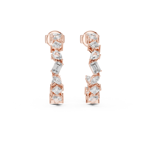 Glam Geometry Hoops-rose gold