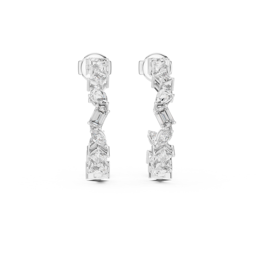 Glam Geometry Hoops-silver