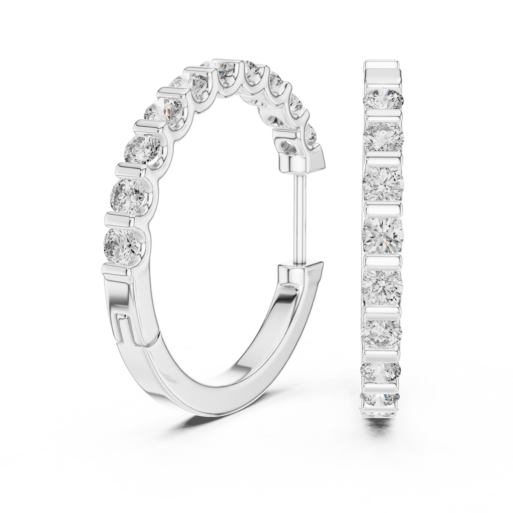 Pure Elegance Hoops-silver