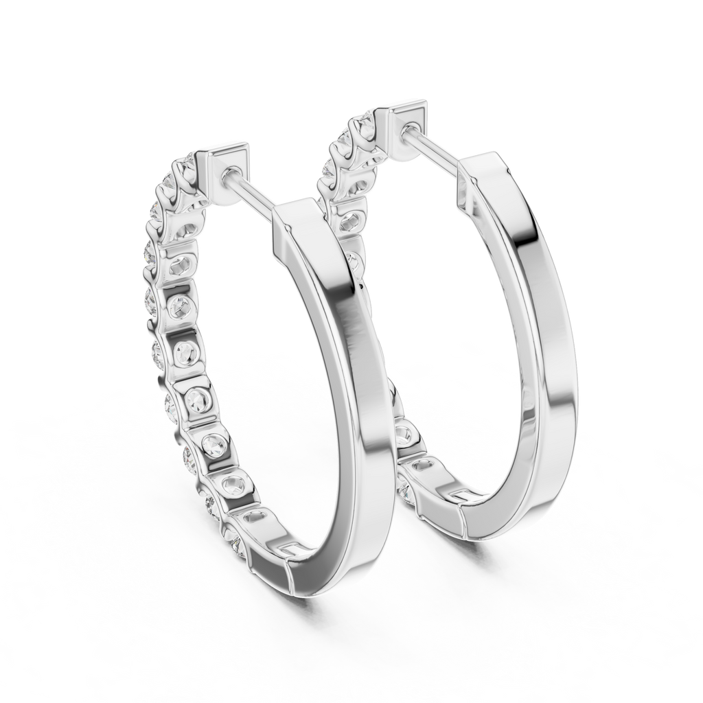 Pure Elegance Hoops-silver