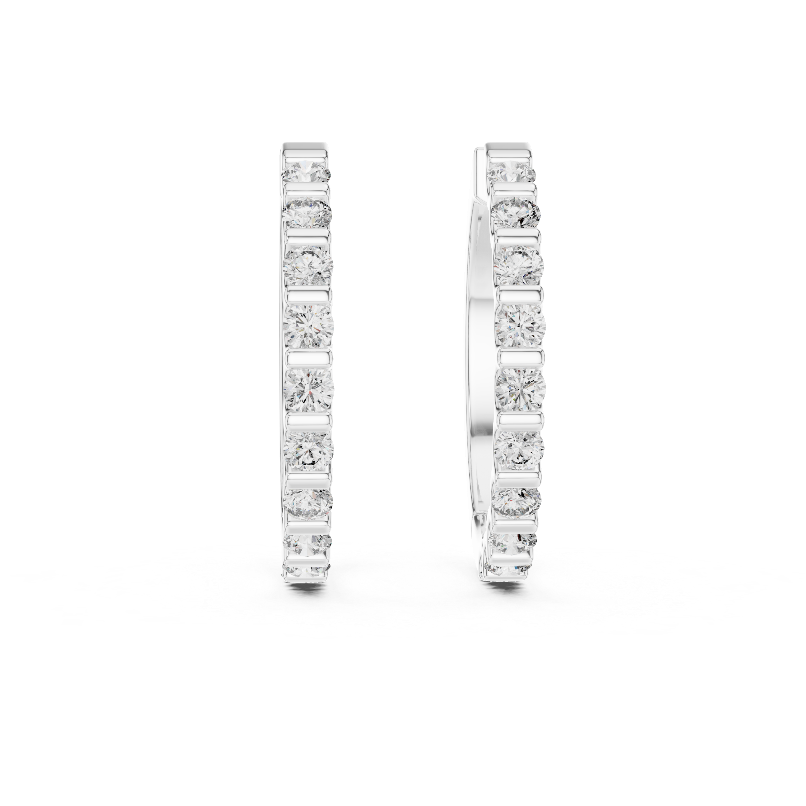 Pure Elegance Hoops-silver