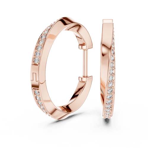Elegant Shine Hoops-rose gold