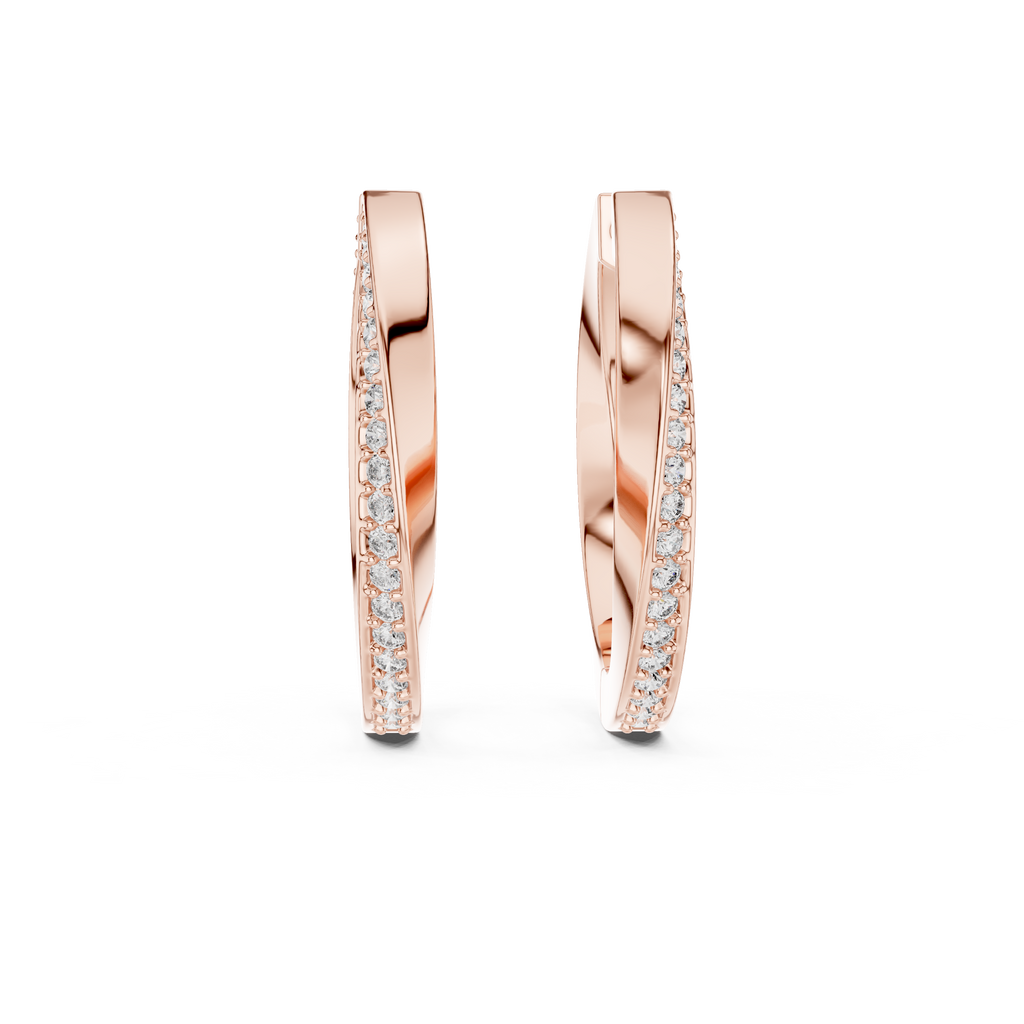 Elegant Shine Hoops-rose gold