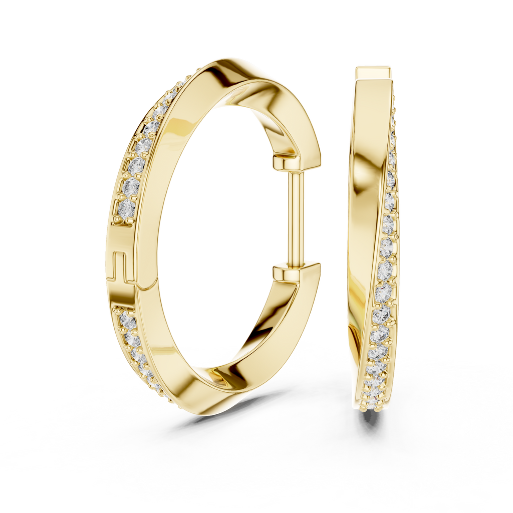 Elegant Shine Hoops-silver