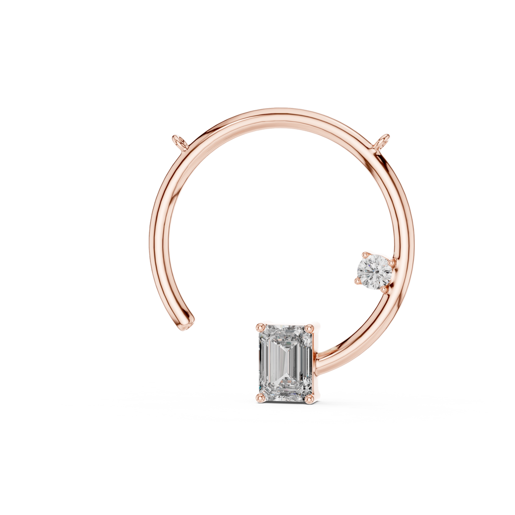 Eclipse Arc Rose Gold Plated Geometric Necklace
