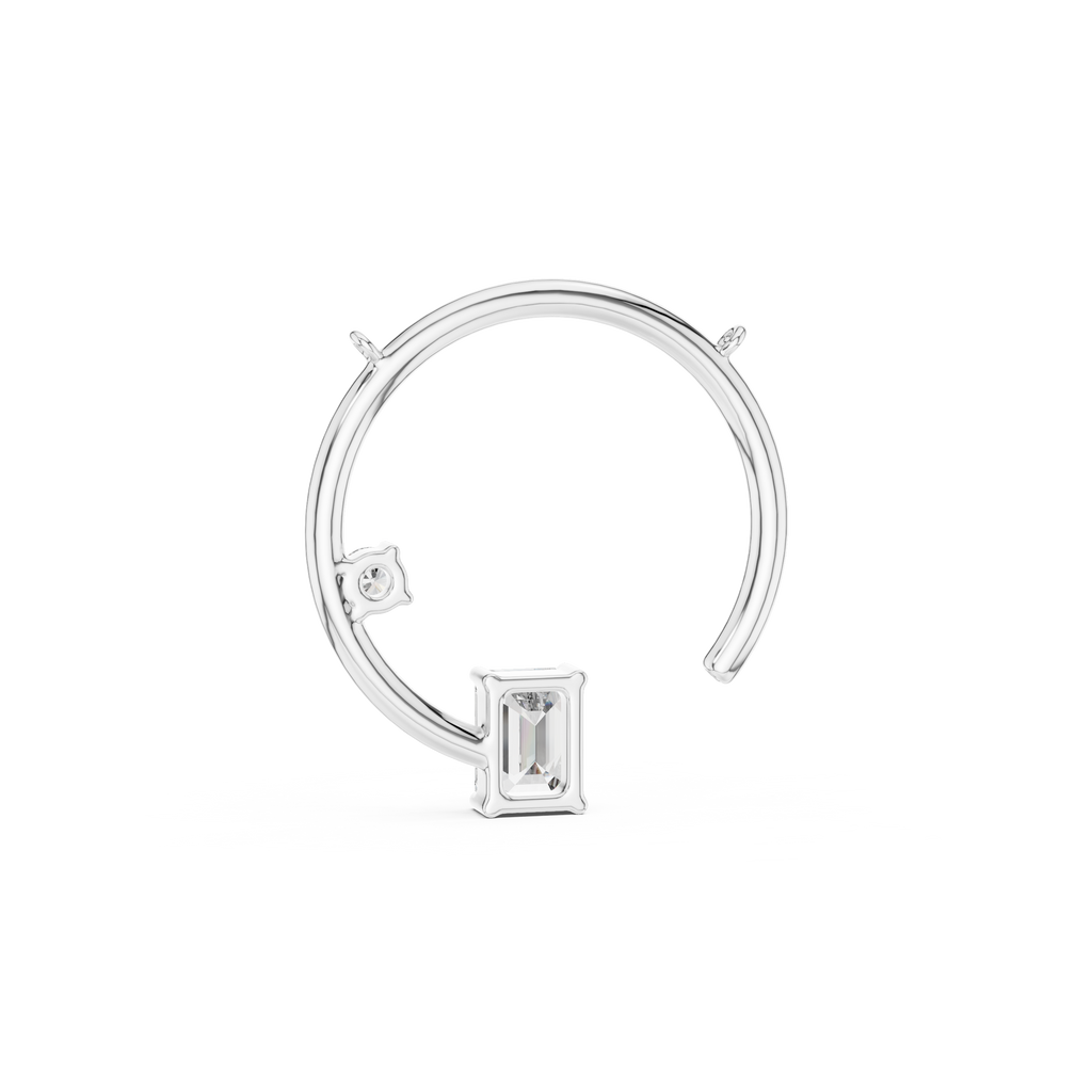 Eclipse Arc Necklace-silve