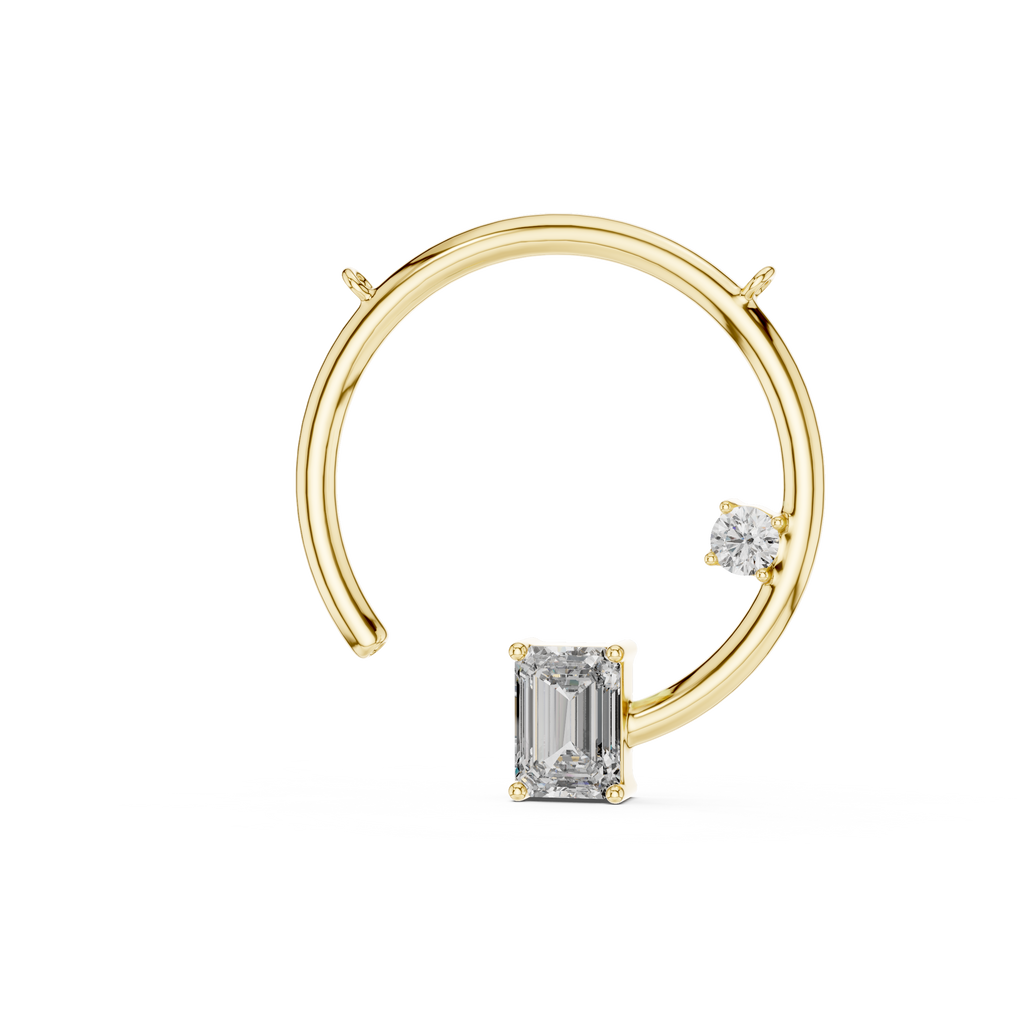 Eclipse Arc Gold Plated Geometric Necklace