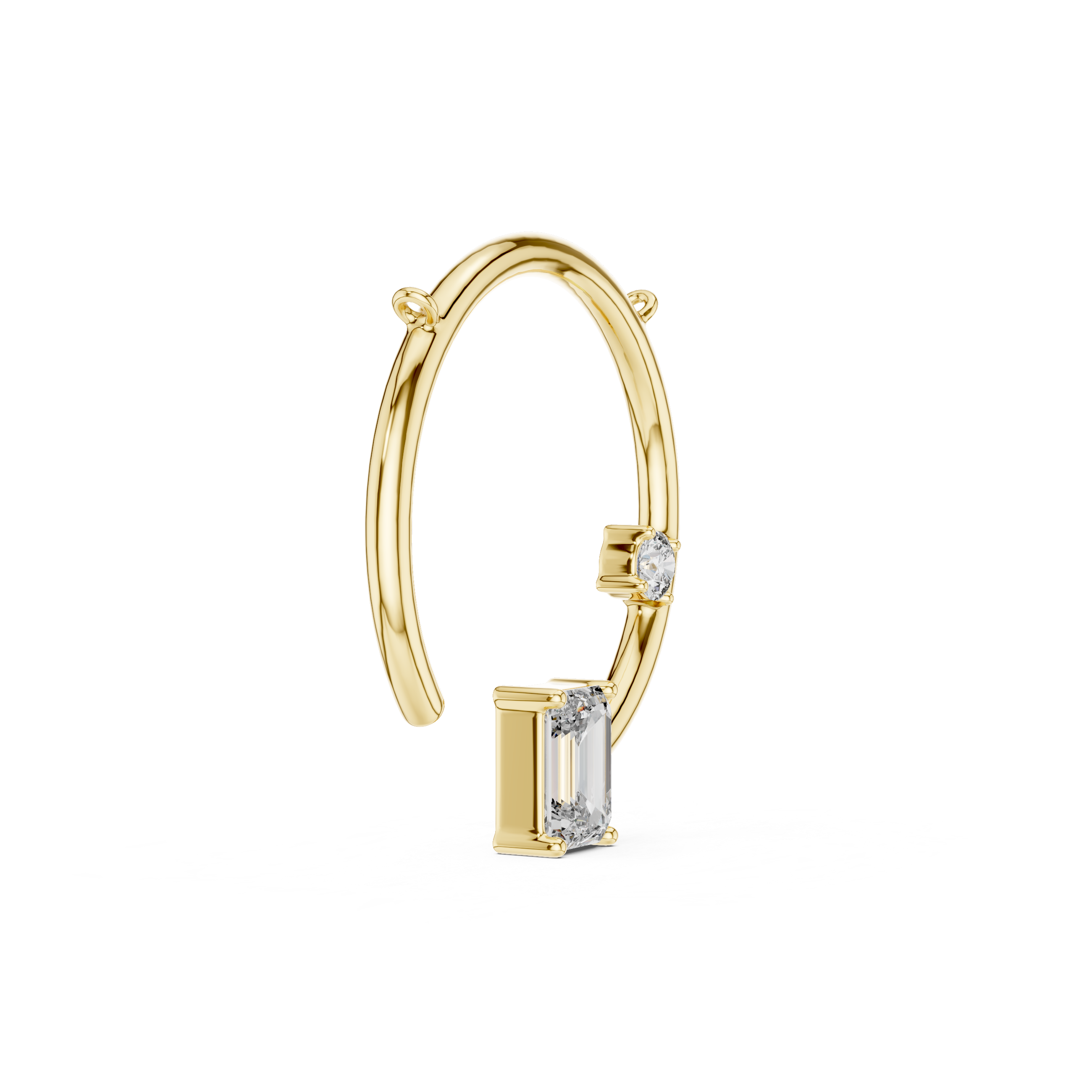 Eclipse Arc Necklace-silve